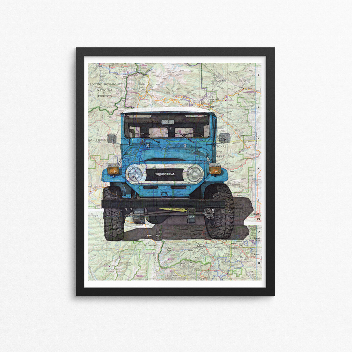 FJ40 No2 Framed Fine Art Print 16x20.jpg