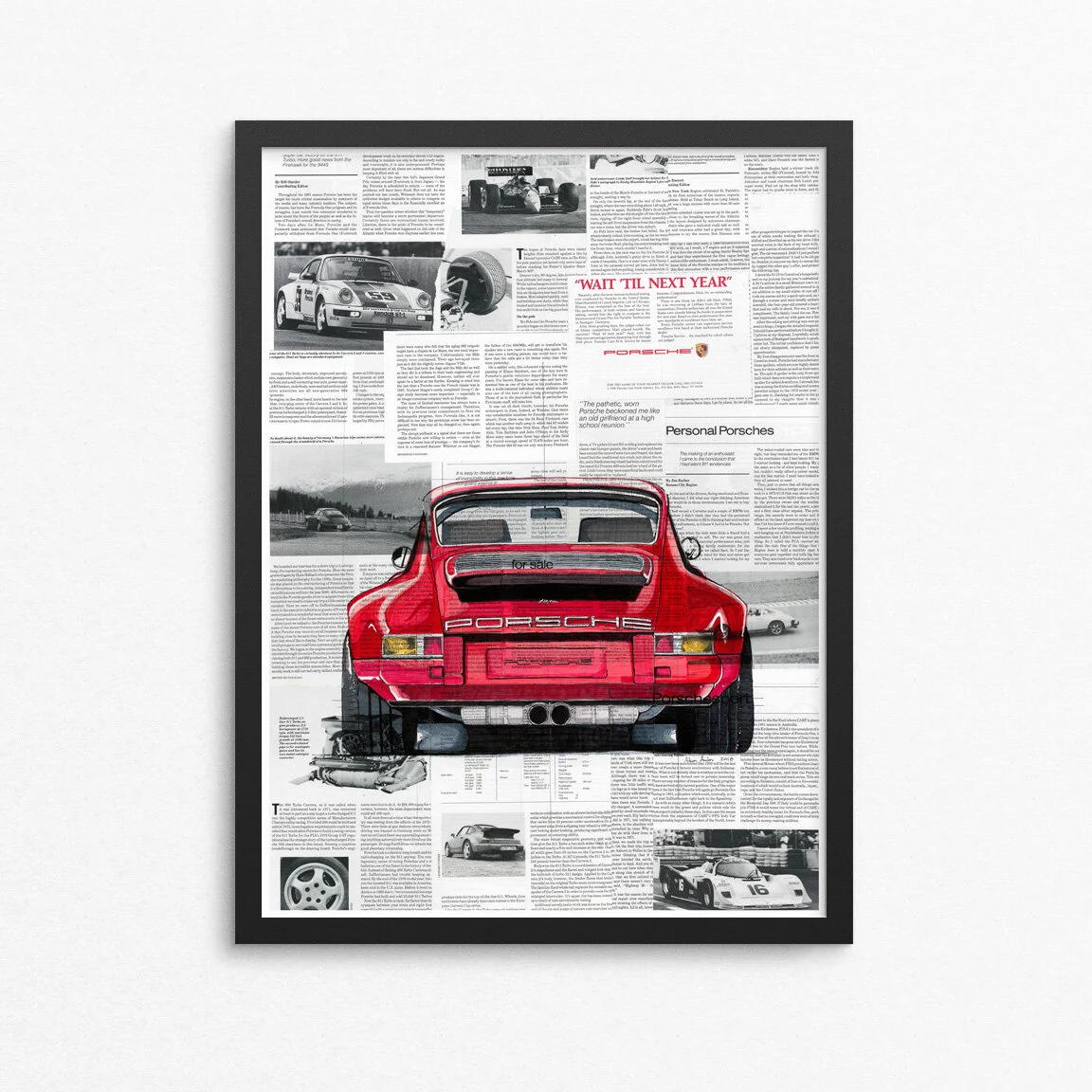 Porsche No1 Framed Fine Art Print 18x24.jpg