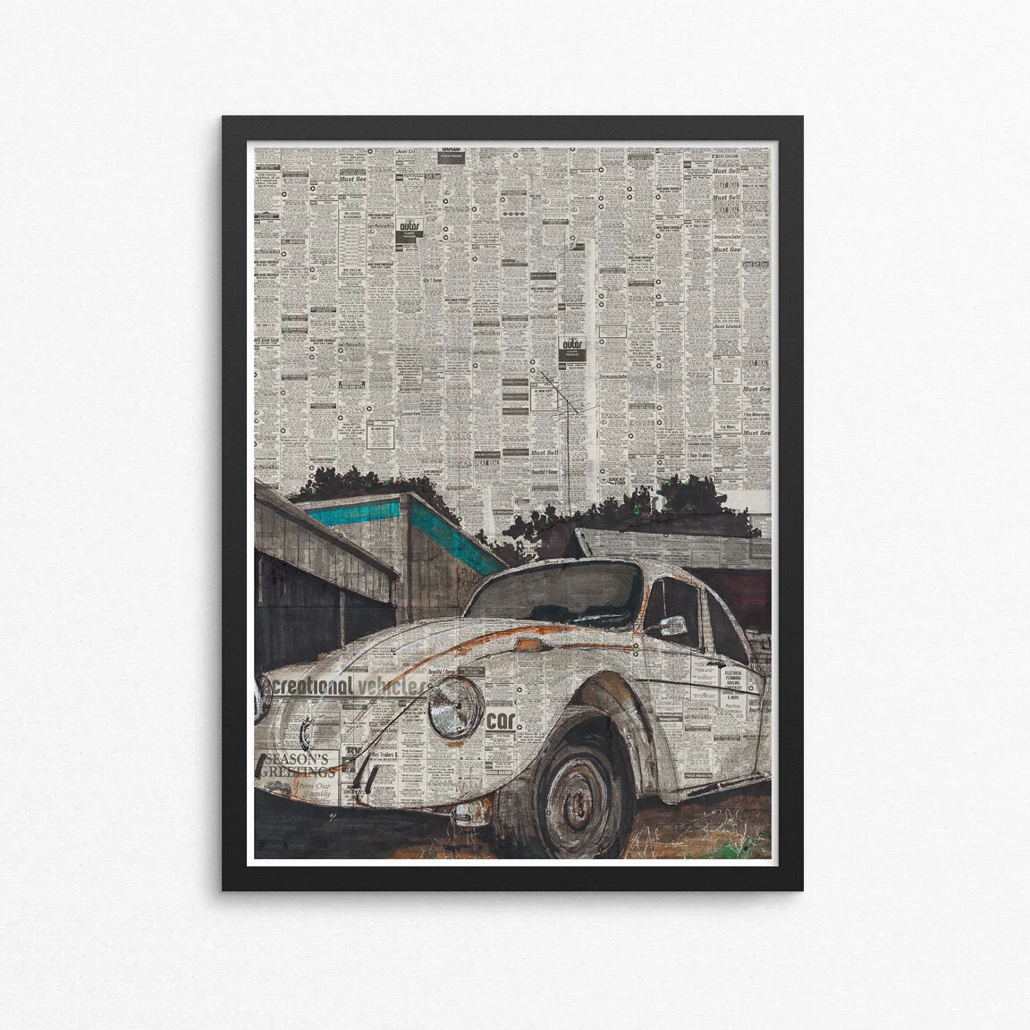 Beetle No1 Framed Fine Art Print 18x24.jpg