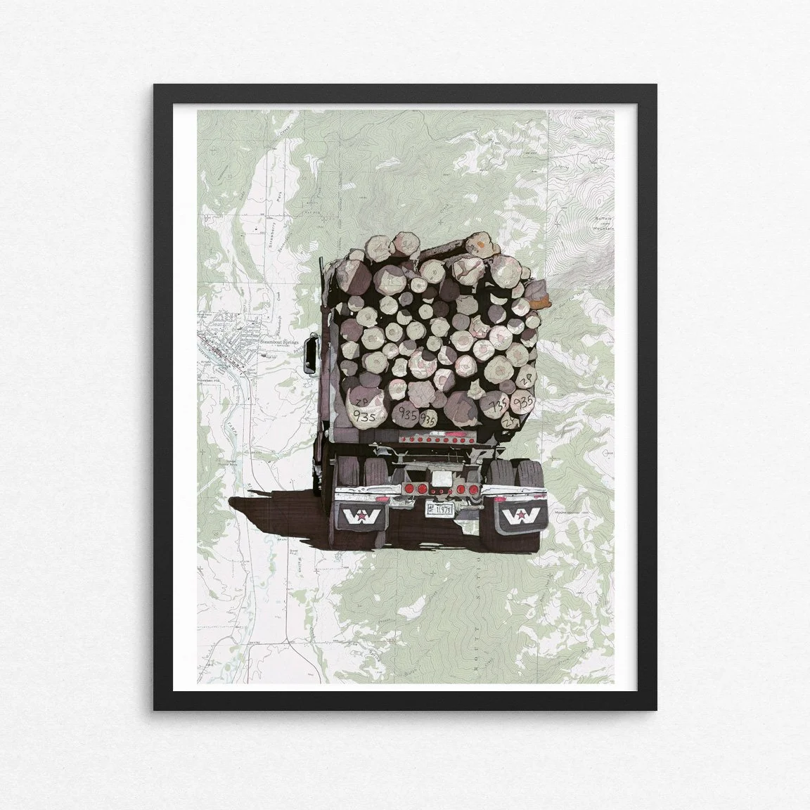 Timber Lorry No1 Framed.jpg