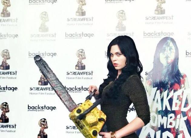 Meghan at the 'Naked Zombie Girl' Premiere at Screamfest LA, 2014. Hollywood, California. 