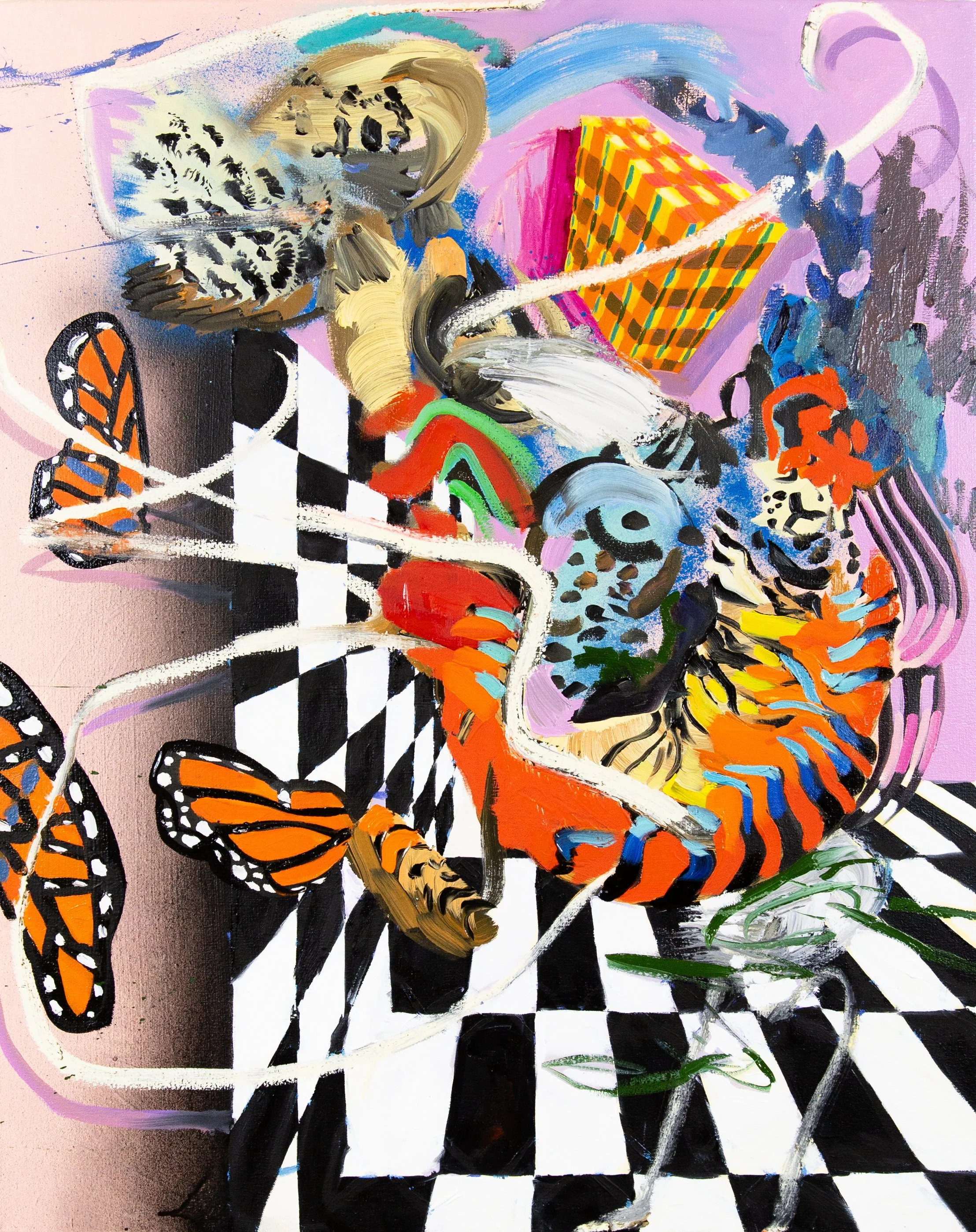  Natalie Westbrook  Up the Wall, 2020  oil and acrylic on canvas 