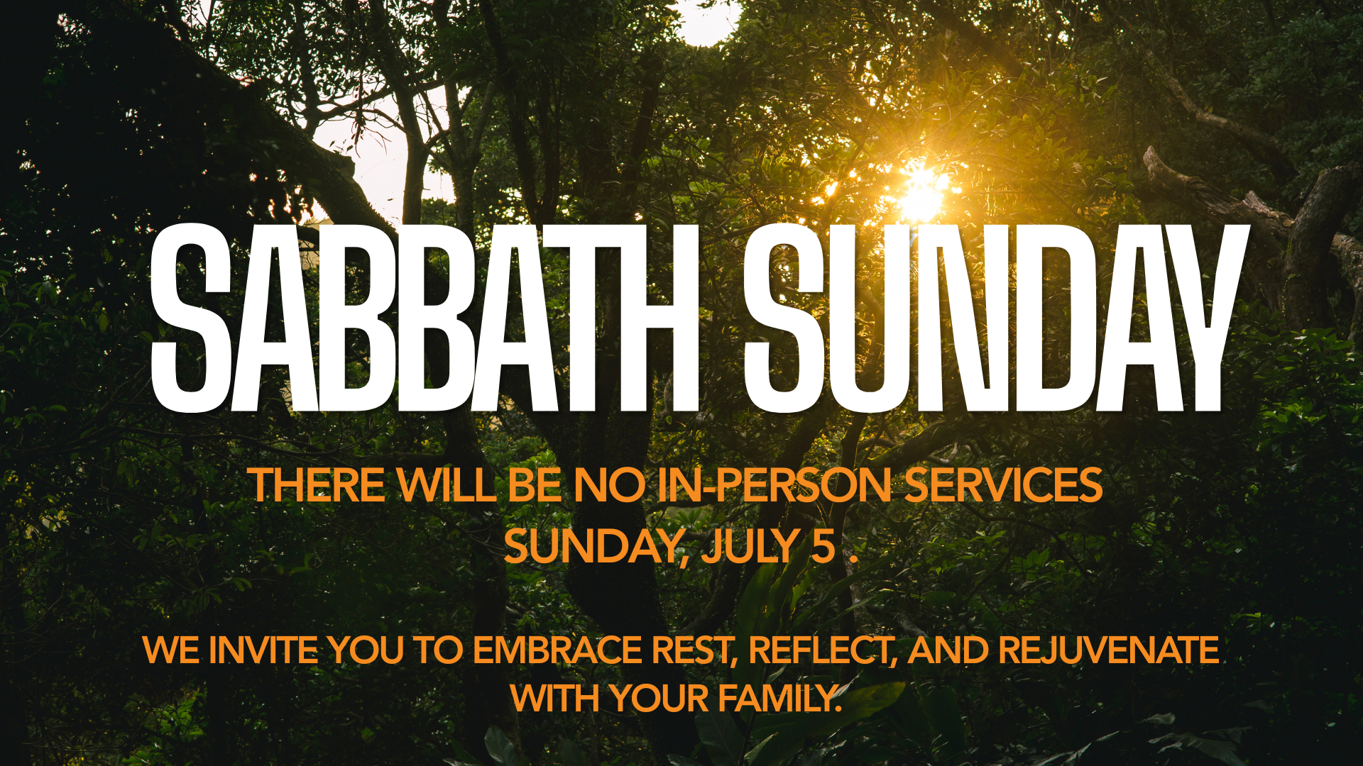 Sabbath Sunday