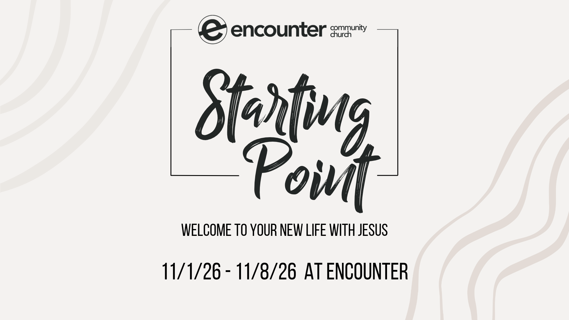 Starting Point (Wk 2)