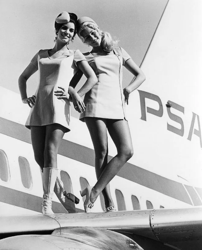 Yes, stewardess were a women only profession. And, yes, they did dress like this.