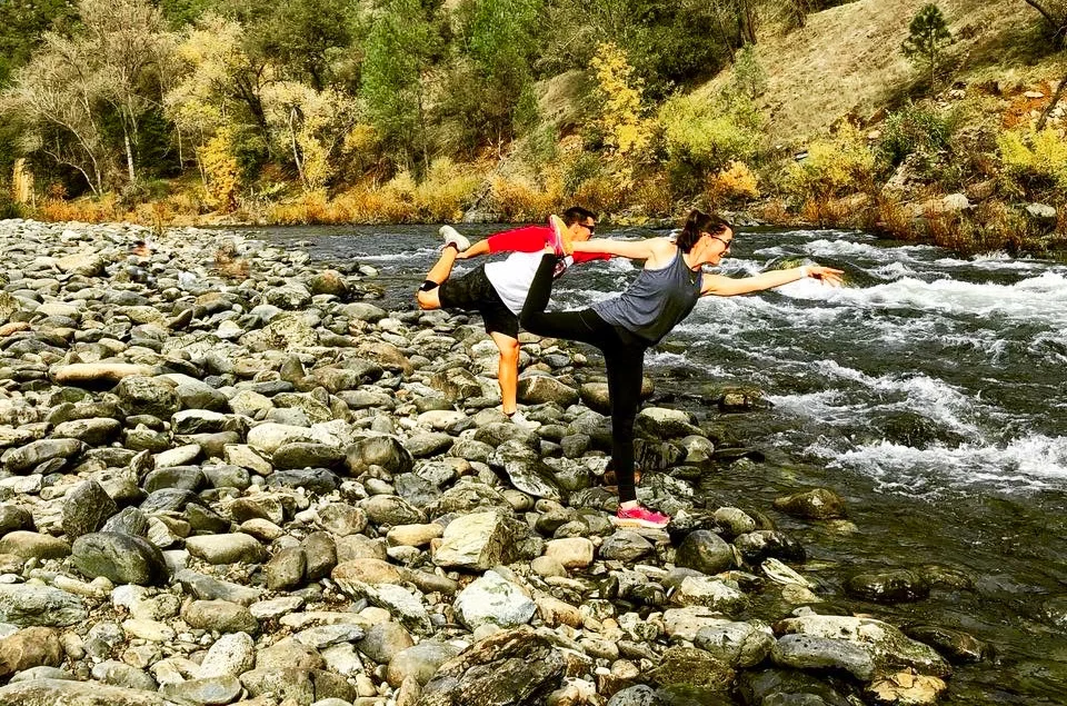 Jake and MiMi - the couple that practices together, stays together. One advantage of yoga is that no special equipment is needed AND you can practice almost anywhere.