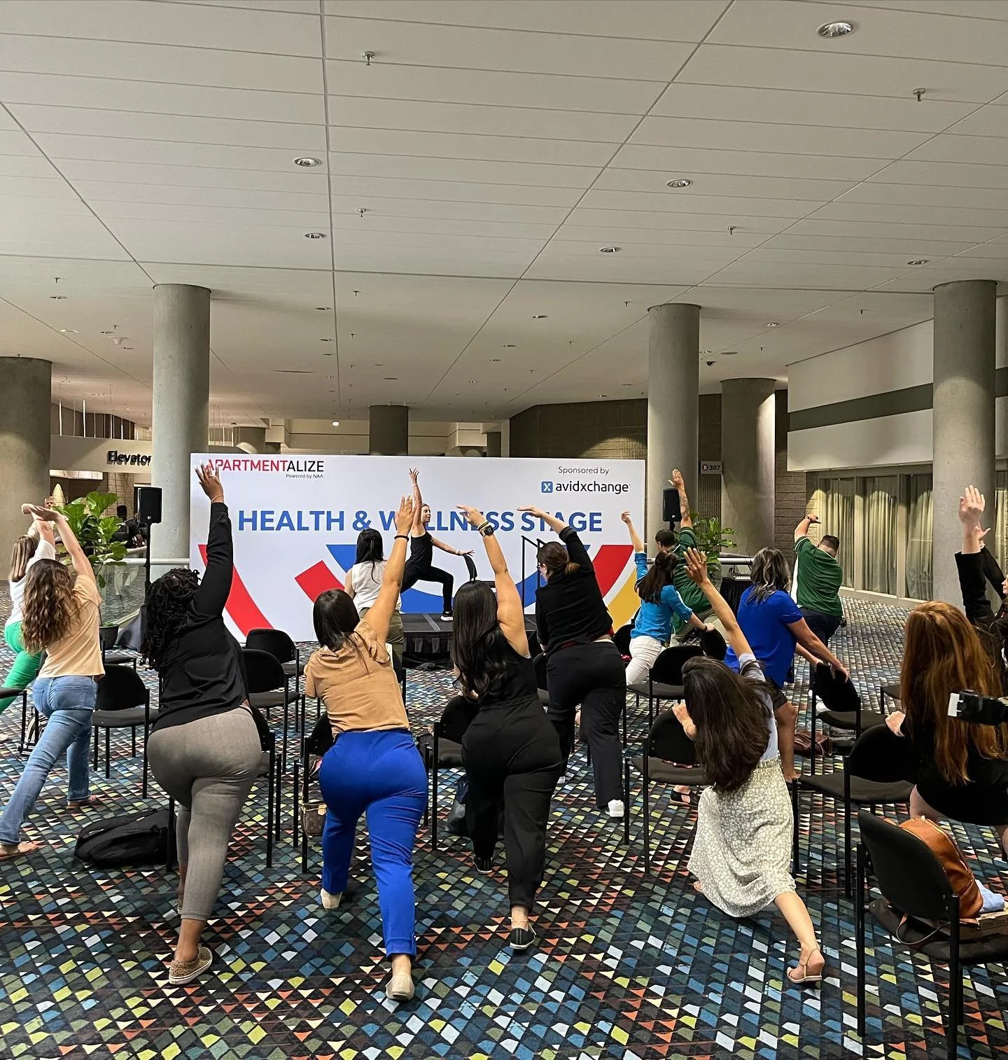 Such a joy to support #apartmentalize23 last week with health and well-being practices in Atlanta! Thank you @avidxchange for sponsoring us and for the genuine interest by attendees to support your health and well-being at your busy meeting! 💙💙 @na