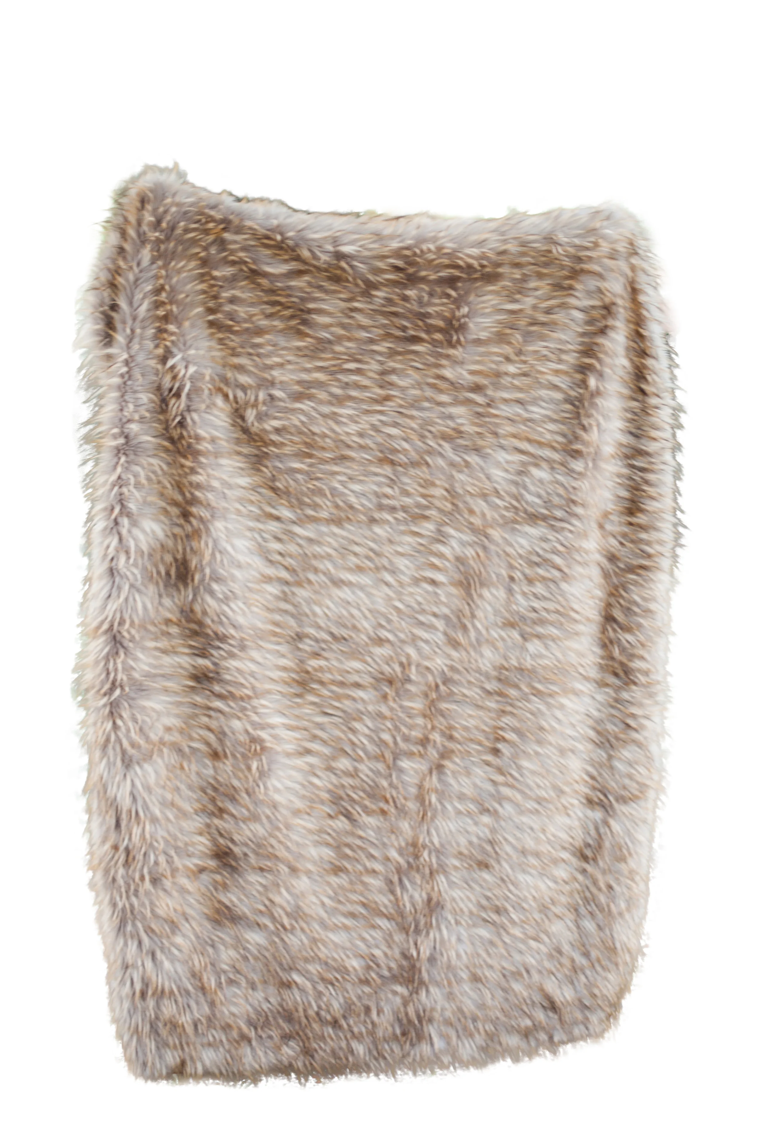 Dark Faux Fur Throw Blanket