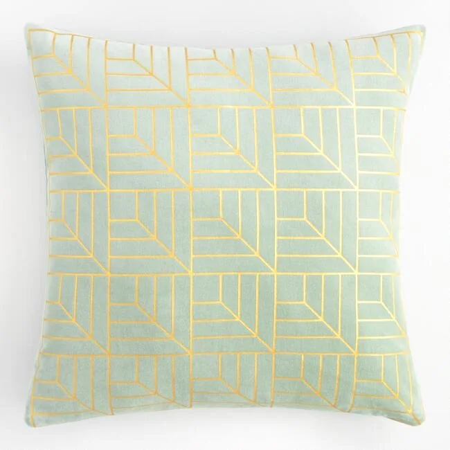 Jade Geometric Pillow