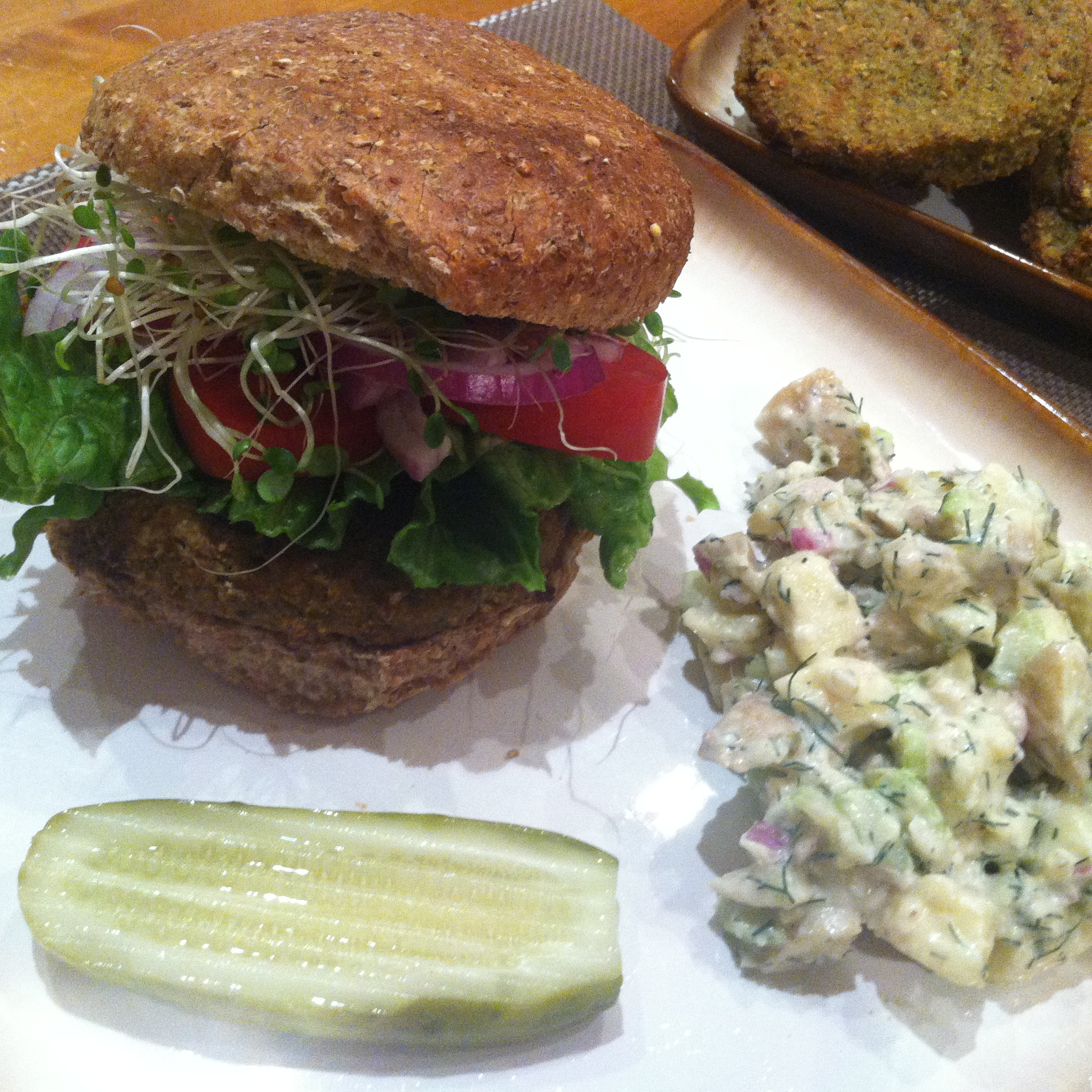 The Artichoke Sunflower Burgers baked up beautifully! 
