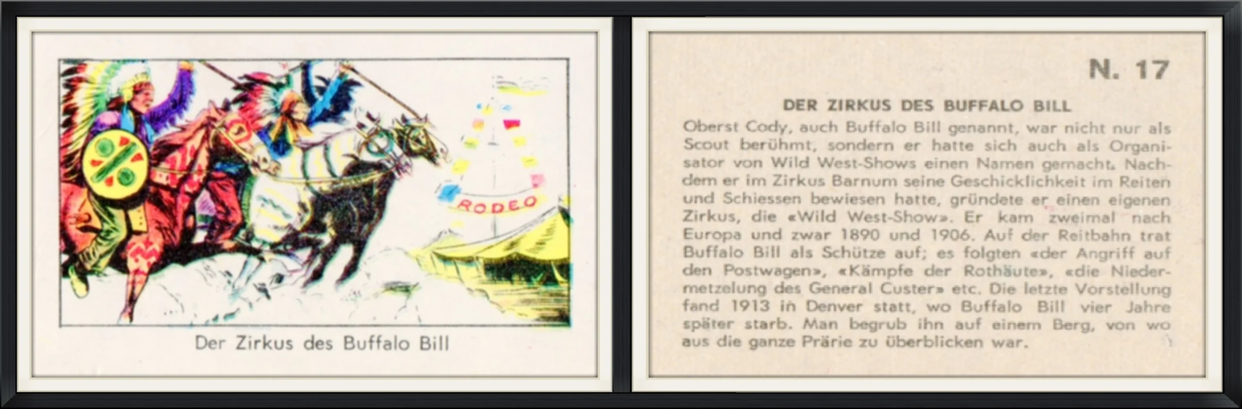 #17 - Der Zirkus Des Buffalo Bill - Collector, Trading Card