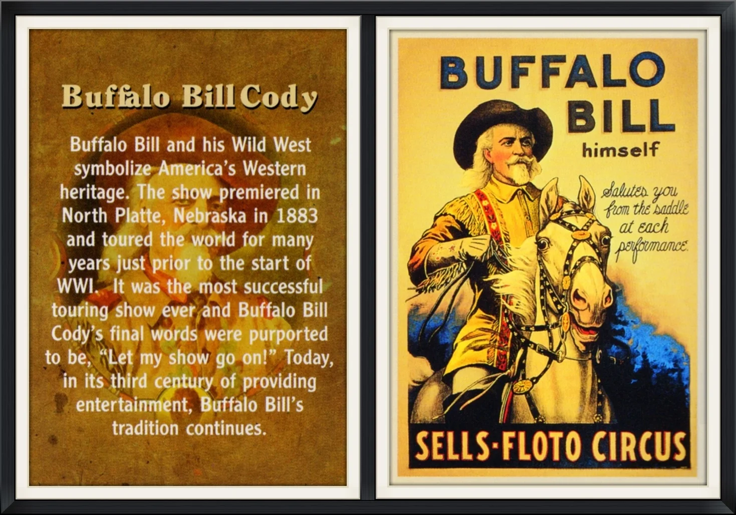 Buffalo Bill Cody (Story) - Buffalo Bill Himself Salutes you from his Saddle at each Performance - Sells-Floto Circus - Playing Card