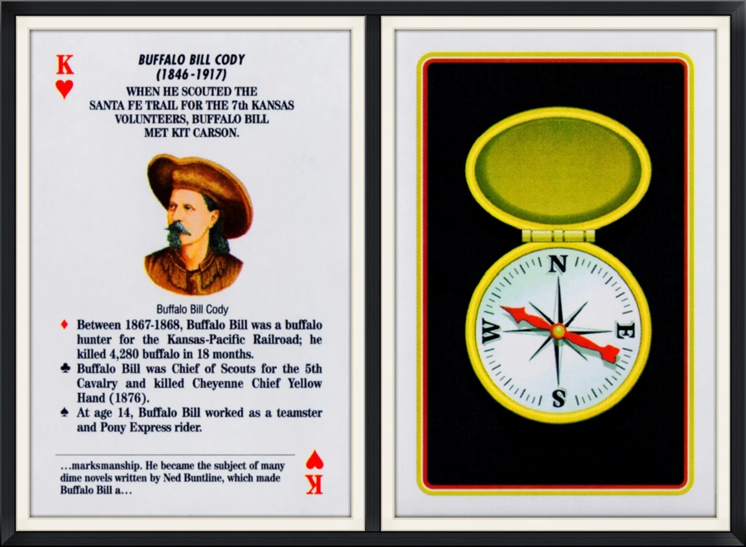 King of Hearts - Buffalo Bill Cody (1846-1917) - Playing Card