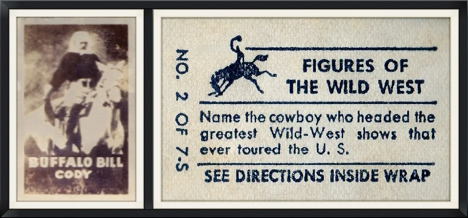 1948 - #2/7S - Buffalo Bill Cody - Figure of the Wild West - Topps Magic Photo - Collector, Trading Card