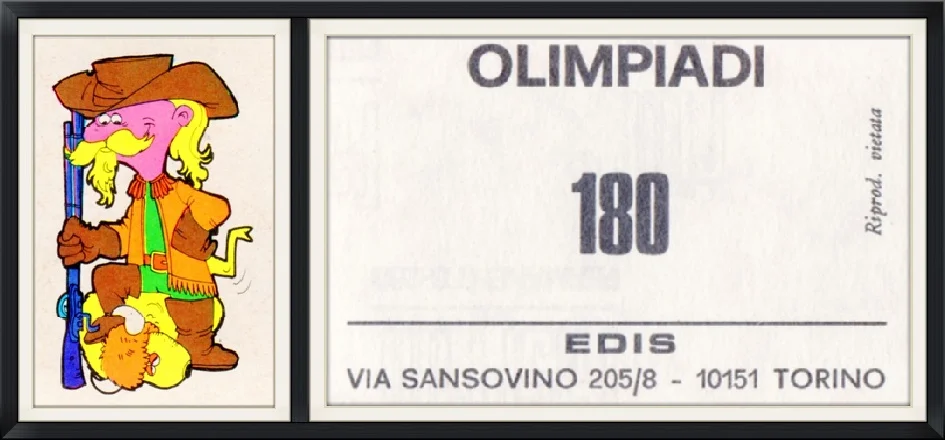 #8/205 - Olimpiadi, 180, Edis - Via Sansovino - 10151 Torino - Reprod. Vietata - Collector, Trading Card
