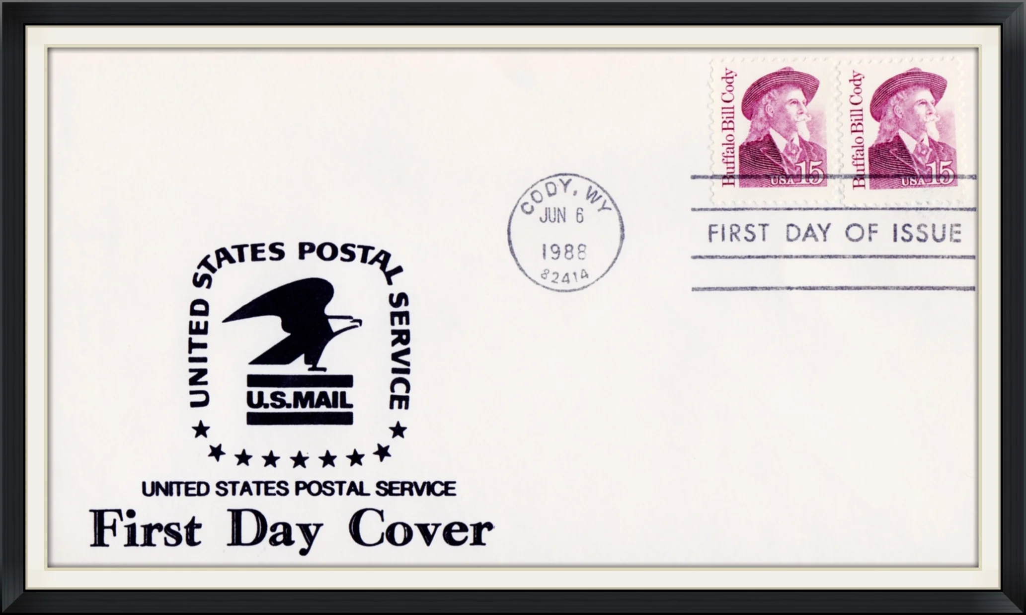 1988 (Postmarked in Cody, WY) - United States Postal Service, U.S. Mail - First Day of Issue Cover/Envelope