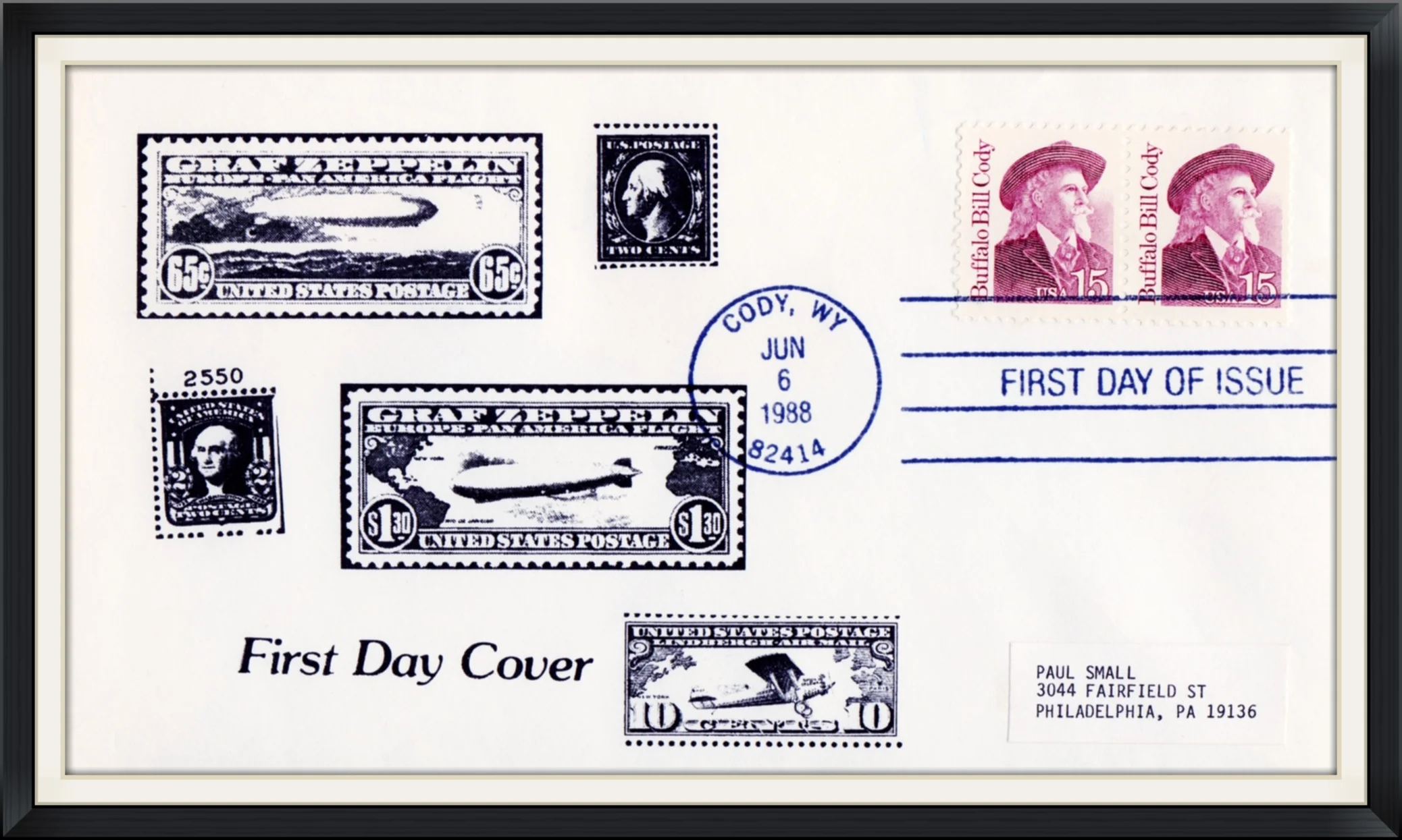 1988 (Postmarked in Cody, WY) - First Day of Issue Cover/Envelope