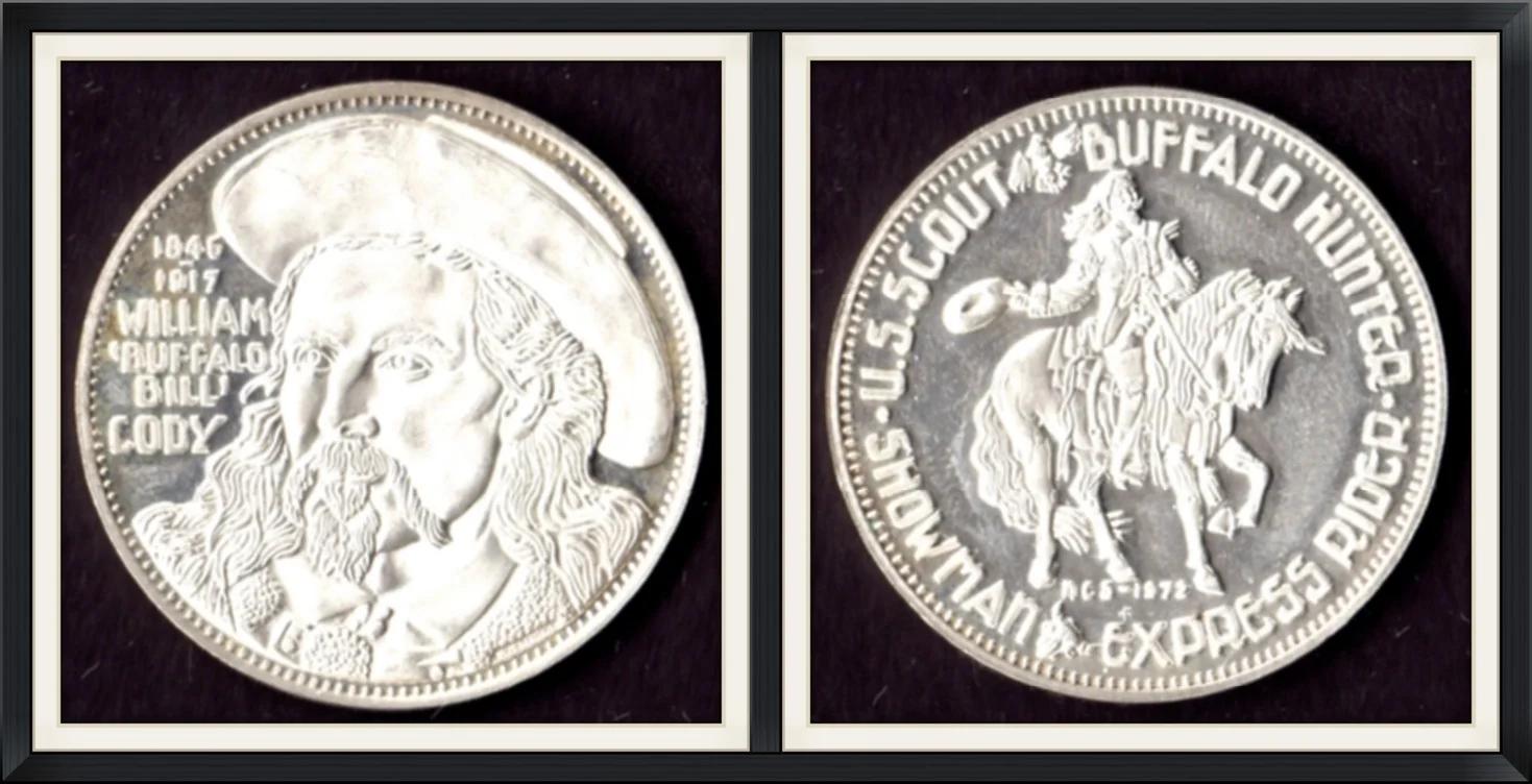 1972 - William "Buffalo Bill" Cody (1846-1917) - Buffalo Hunter, Express Rider, Showman, U.S. Scout - Collector, Medal Round/Medallion