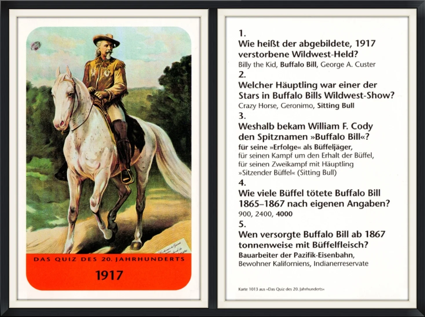 Buffalo Bill - Trivia Card
