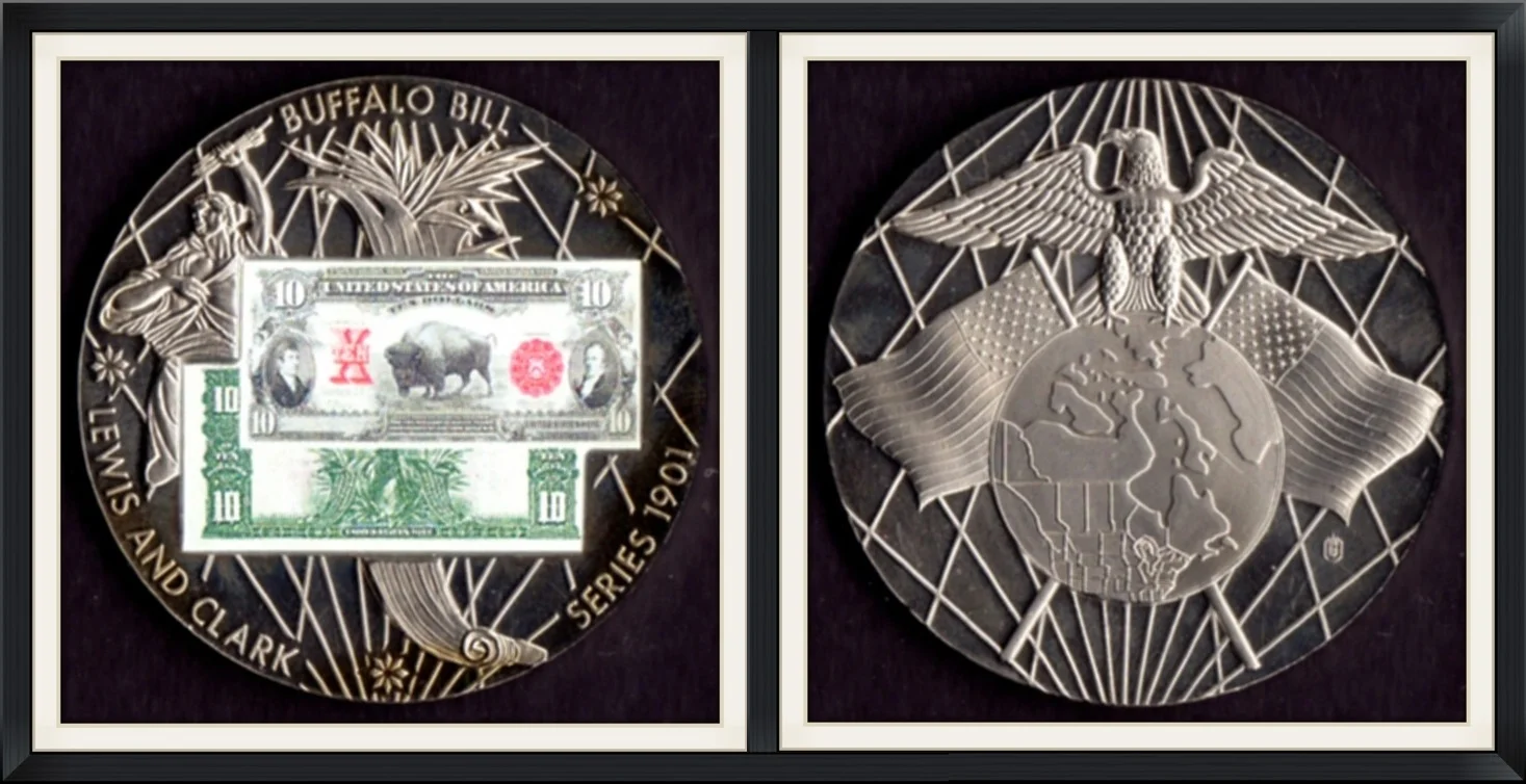 1901 - Buffalo Bill - Lewis and Clark - Collector, Souvenir, Metal Round/Medallion