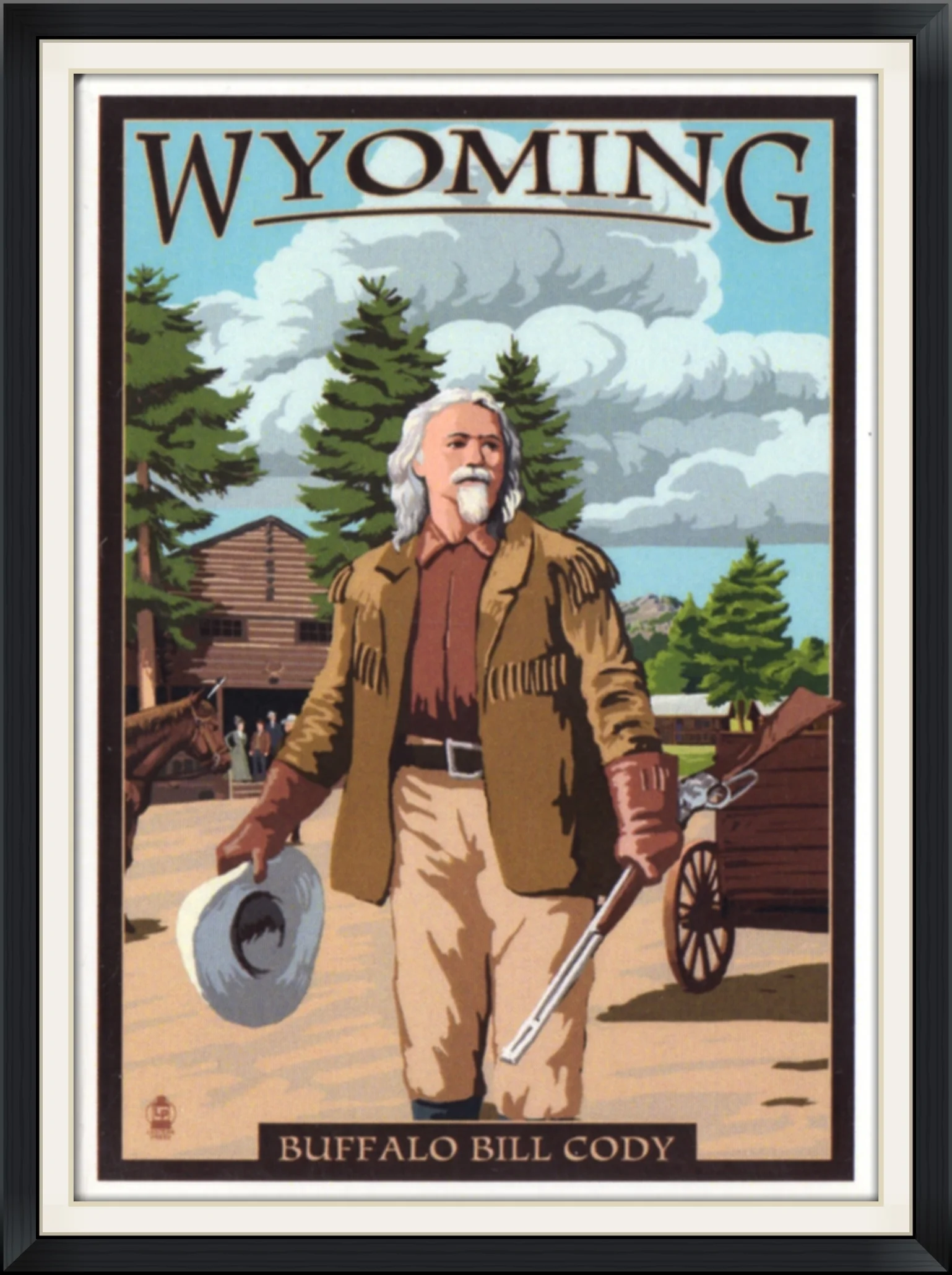 Wyoming - Buffalo Bill Cody - Image #33536 Made in USA by Lantern Press, Seattle, WA - Metal Magnet