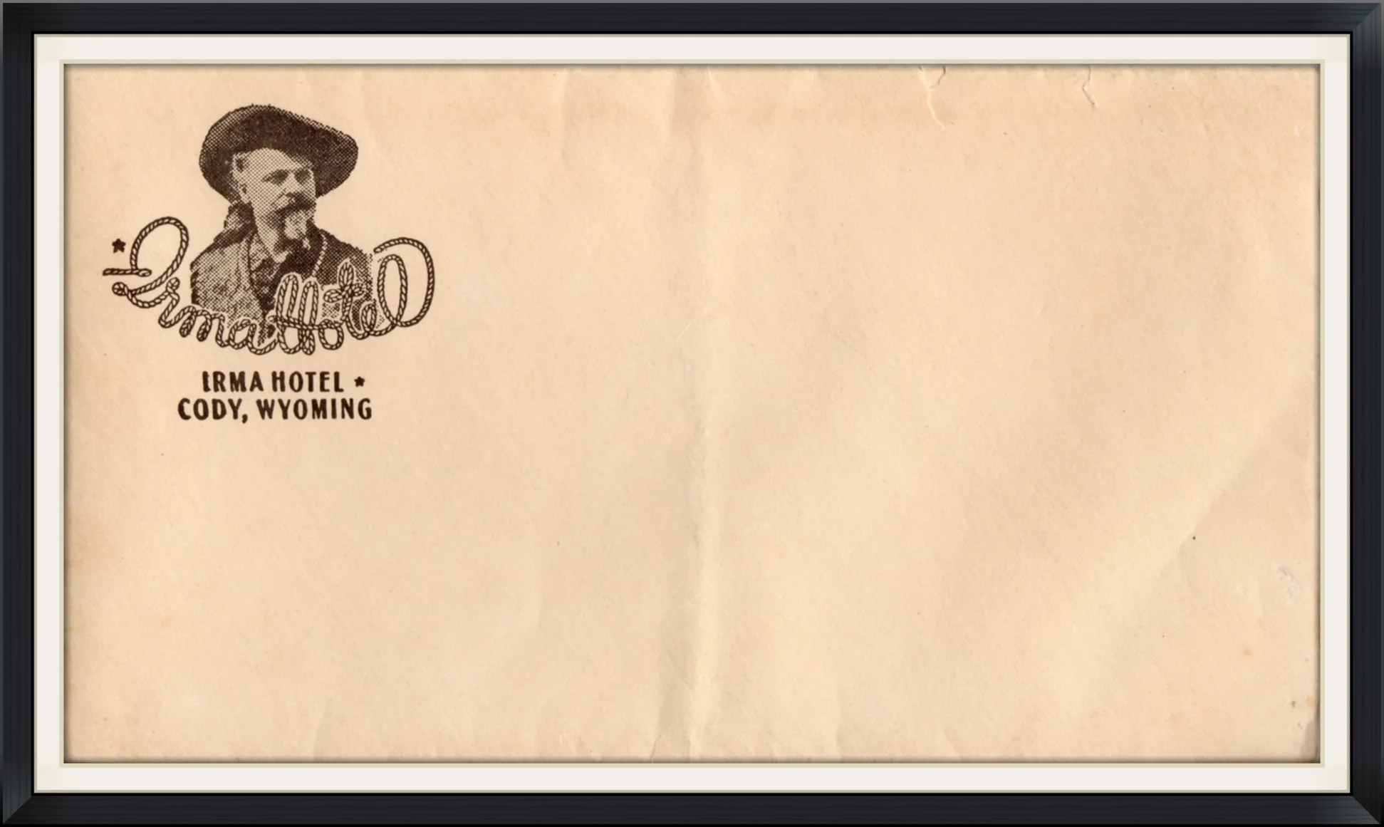Irma Hotel - Cody, Wyoming - Unused, Historical Envelope