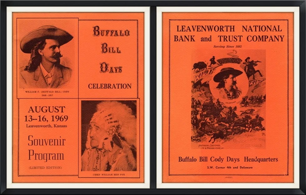 August 13-16, 1969 - Buffalo Bill Days Celebration - Leavenworth, Kansas - Featuring Chief William Red Fox - Limited Edition, Souvenir, Event Program