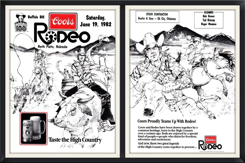 Saturday, June 19, 1982 - Buffalo Bill Rodeo - North Platte, Nebraska - Rodeo 100 - Sponsored by Coors - Event Program