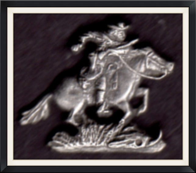 Buffalo Bill on Horseback - Metal, Lapel Pin.