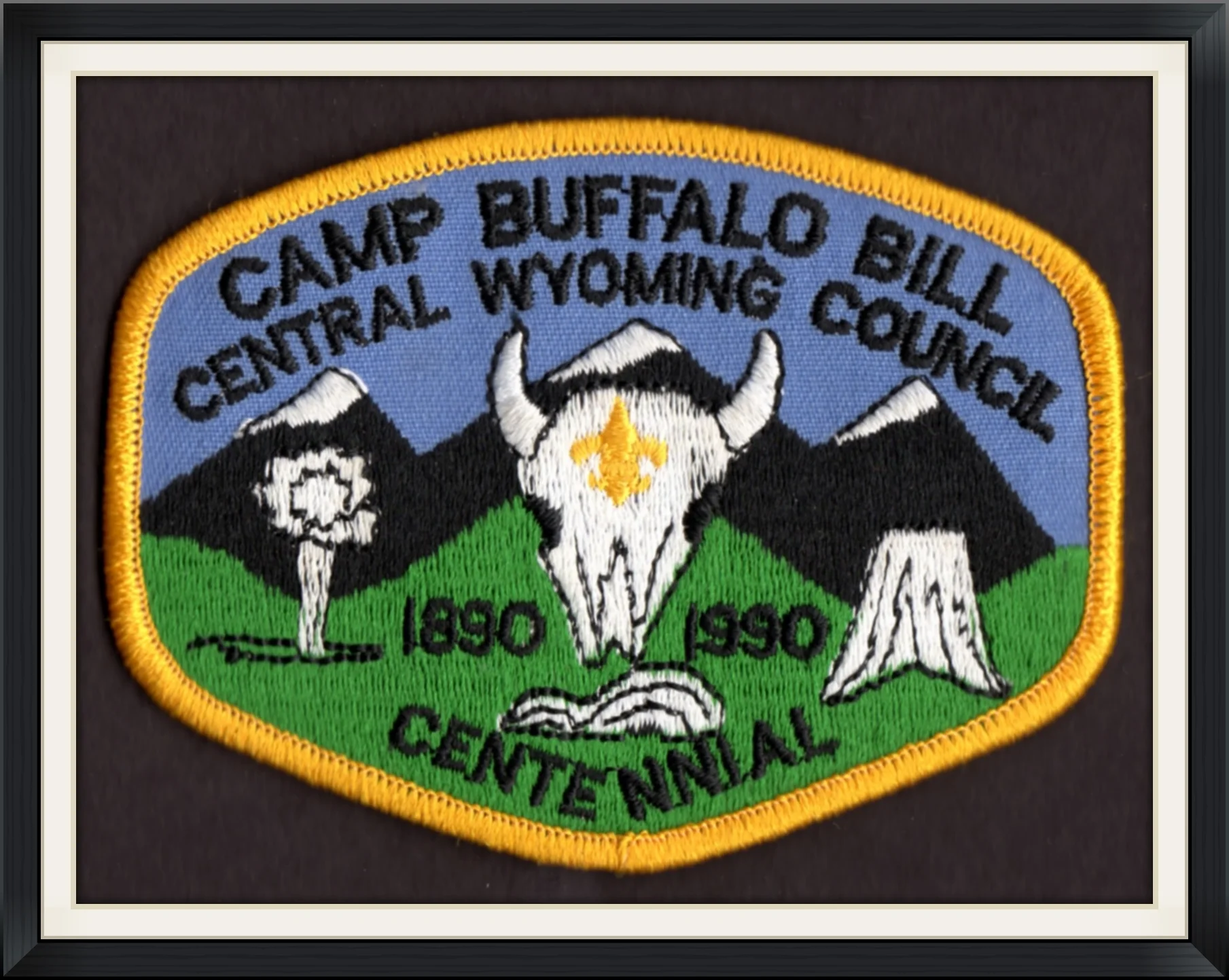 1990 - Camp Buffalo Bill - Central Wyoming Council - 1890-1990 Centennial - Embroidered Patch