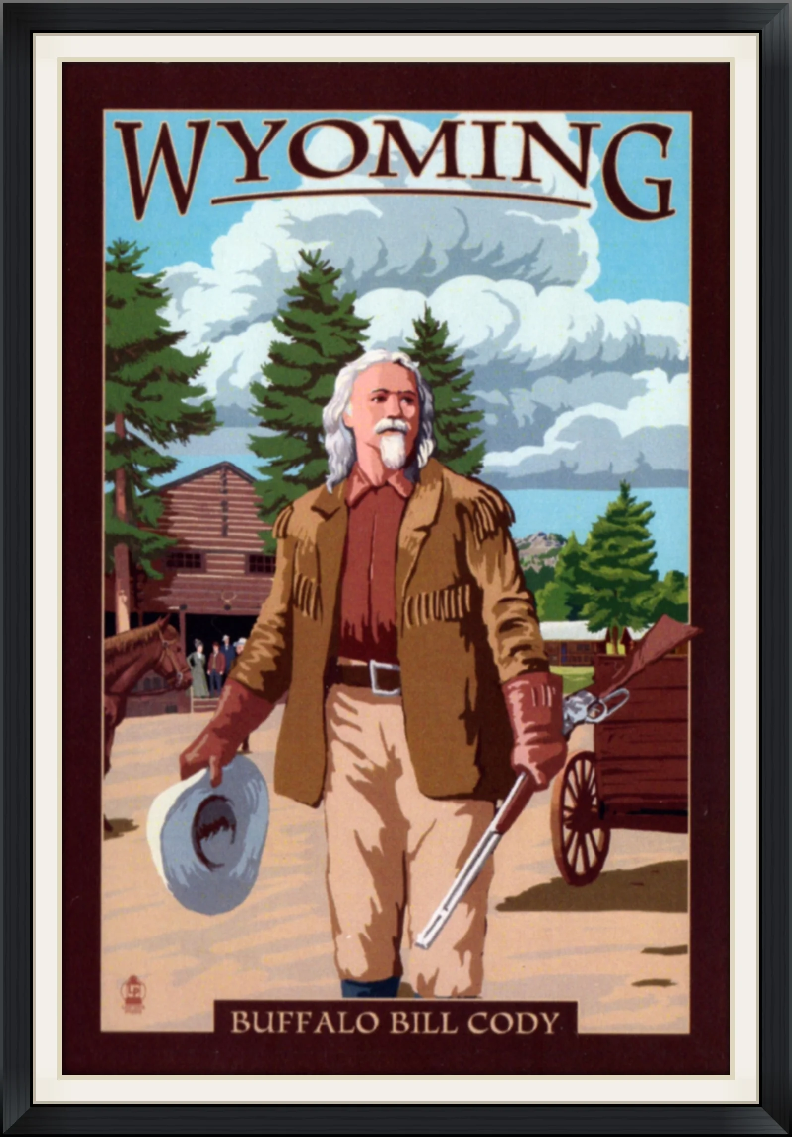 Wyoming - Buffalo Bill - Made in USA by LP - Travel, Souvenir Decal/Sticker