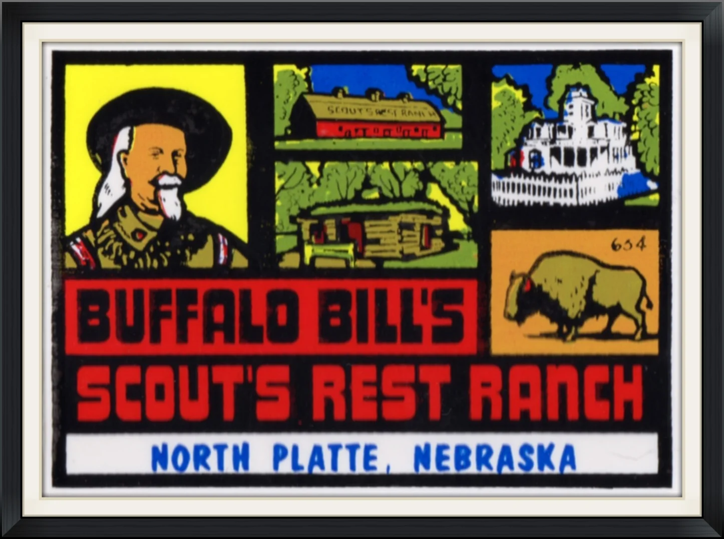 Buffalo Bill's Scout's Rest Ranch - North Platte, Nebraska - Travel, Souvenir Decal/Sticker