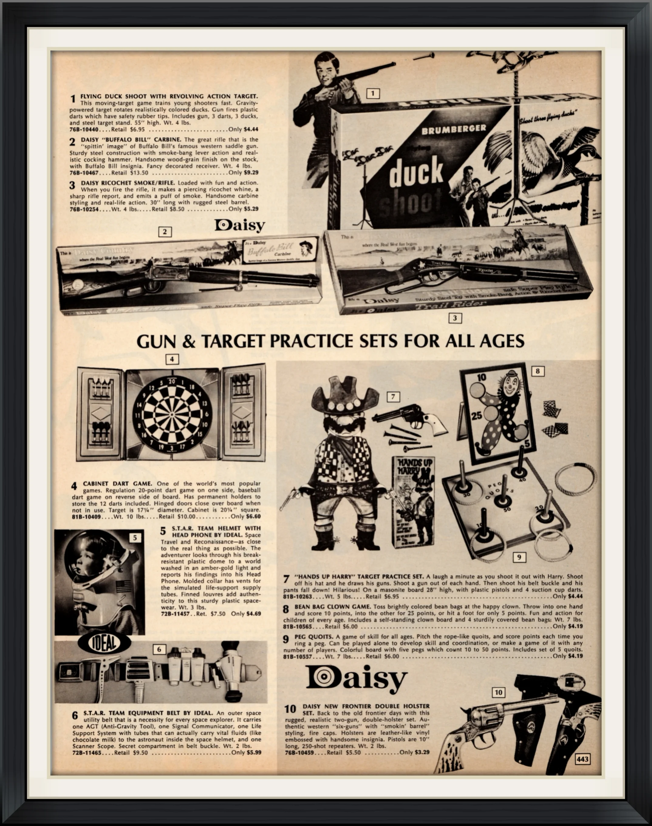 1971 - #2 Daisy "Buffalo Bill" Carbine BB Gun Rifle with Buffalo Bill Insignia - Endorsement, Advertisement Clipping