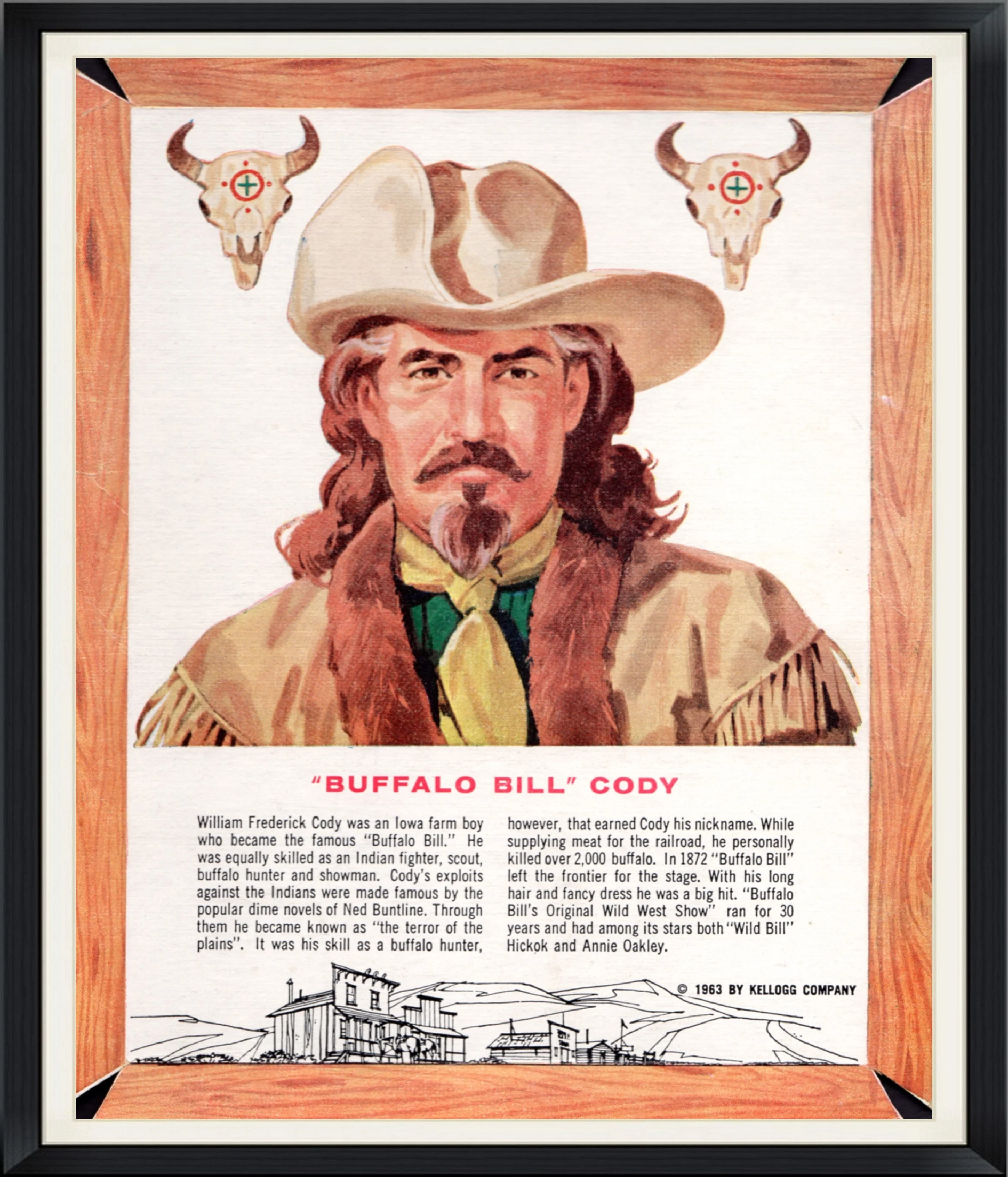 1963 - "Buffalo Bill" Cody - By Kellogg Company - Trading Card