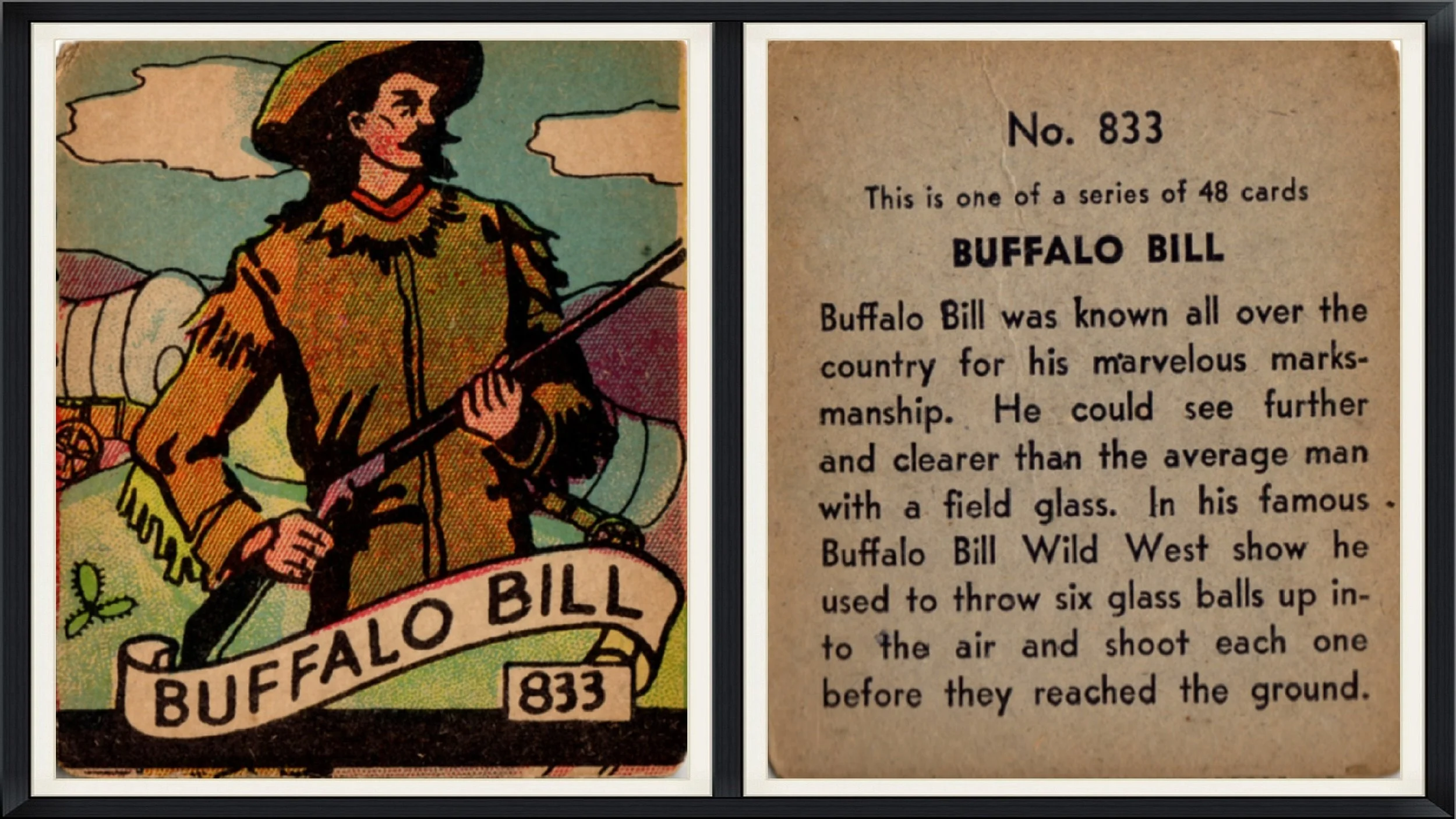 Buffalo Bill - No. 833 - One of a Series of 48 Cards - Trading Card