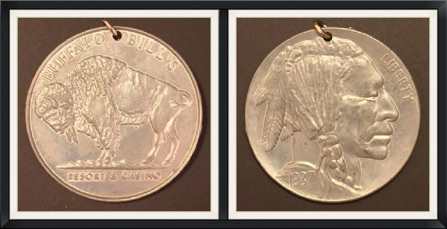 Buffalo Bill's Resort & Casino - 1937 Liberty Indian Head - Over sized Silver Medallion