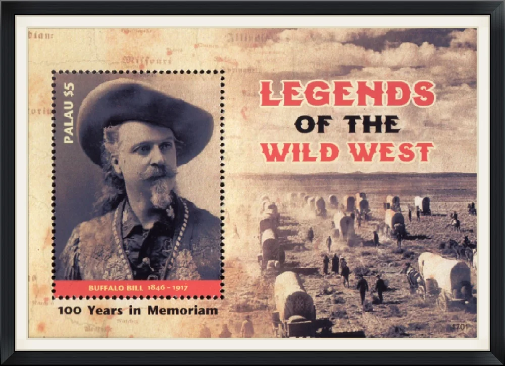 2017 - Buffalo Bill - 1846 to 1917 - Legends of The Wild West - 100 Years in Memoriam - #1701 - PALAU $5 - Stamp