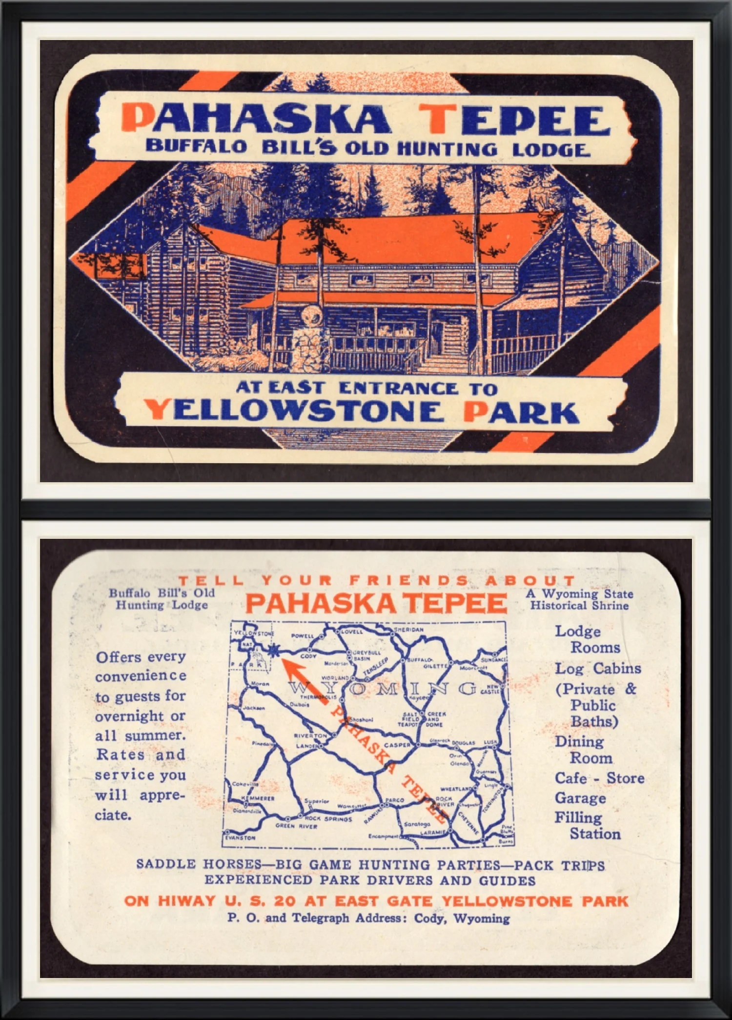 Pahaska Tepee - Buffalo Bill's Old Hunting Lodge - At East Entrance to Yellowstone Park - A Wyoming State Historical Shrine - Travel Sticker/Decal