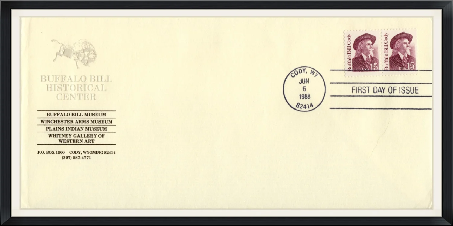 1988 - (Postmarked in Cody, Wy) - Buffalo Bill Historical Center in Cody, Wy - First Day of Issue Cover/Envelope