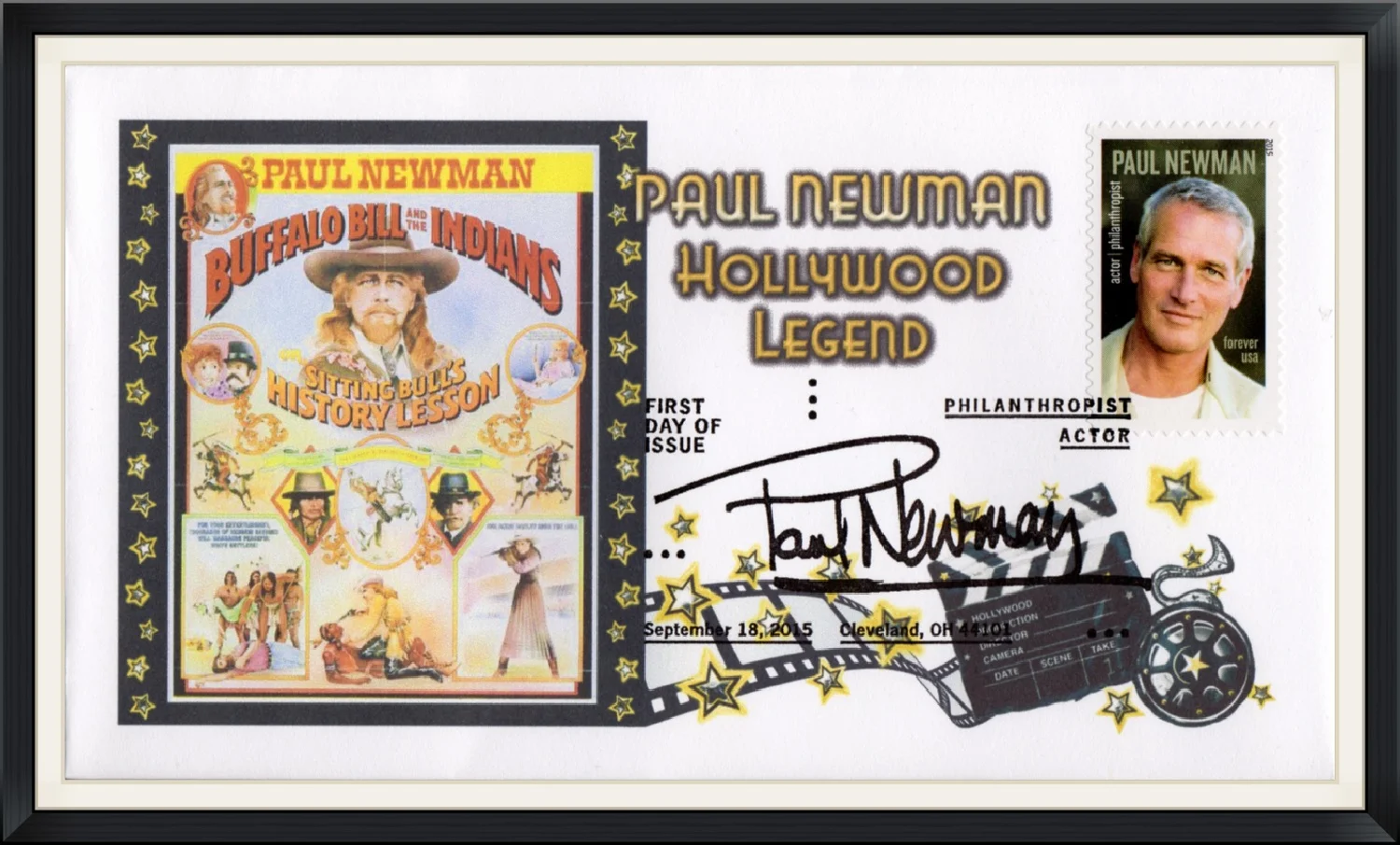 2015 - Paul Newman as Buffalo Bill - First Day of Issue Cover/Envelope