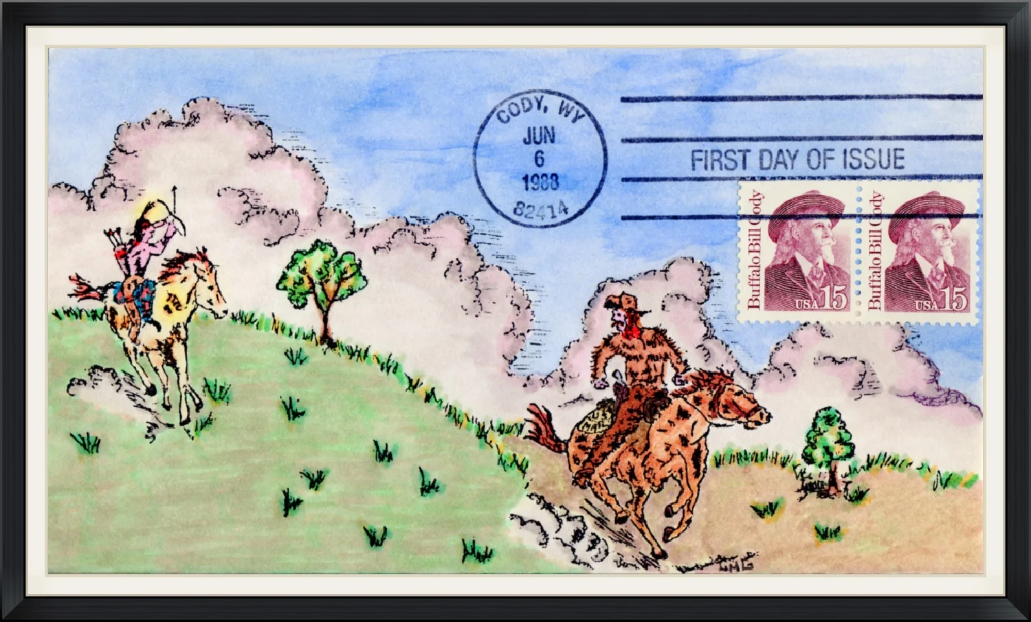 1988 - Postmarked in Cody, WY - First Day of Issue Cover/Envelope