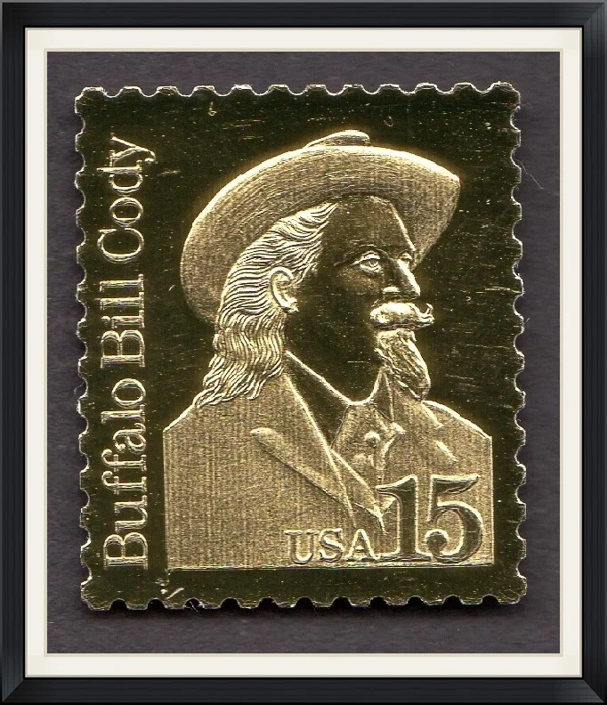 1988 - Buffalo Bill Cody - USA - 15 Cent - Gold, Metal Stamp