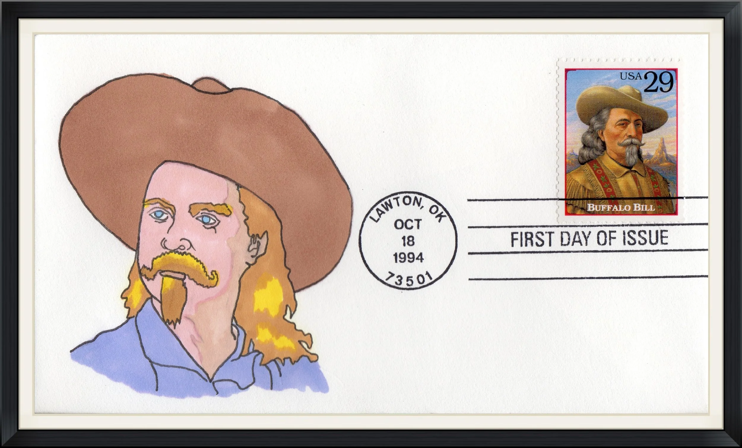 1994 - Postmarked in Lawton, OK - Buffalo Bill - First Day of Issue Cover/Envelope