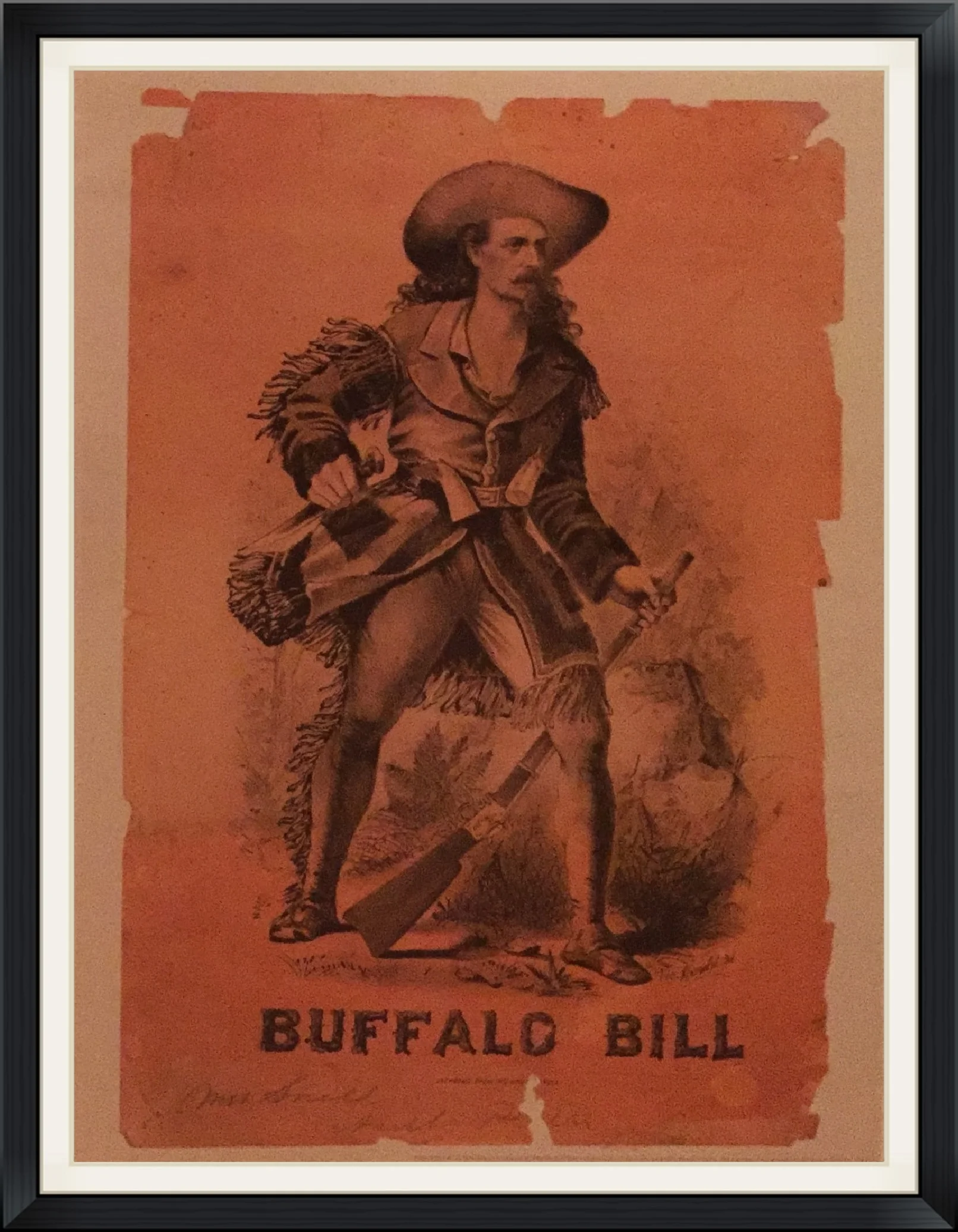 Buffalo Bill - The Original of this Poster was Printed at Jackson's Printing House, Philadelphia, PA 1874 - 18" x 24" Poster
