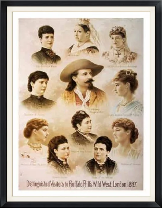 Distinguished Visitors to Buffalo Bill's Wild West, London 1887 - Women - 19" X 20" Poster