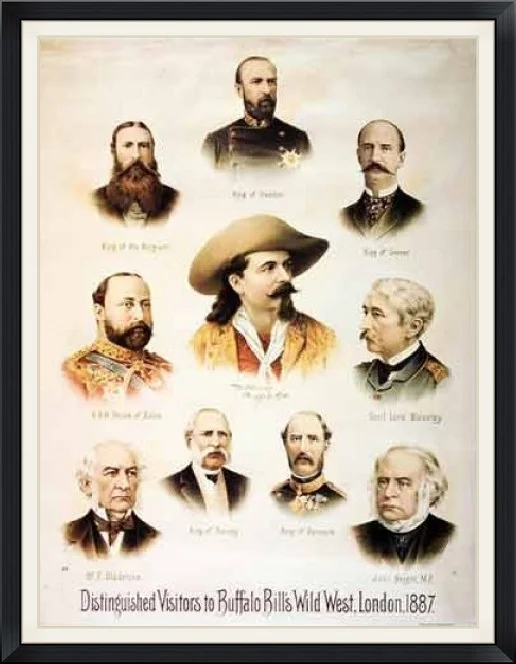 Distinquished Visitors to Buffalo Bill's Wild West in London in 1887 - 1888 Reproduction - 19" X 25" Poster