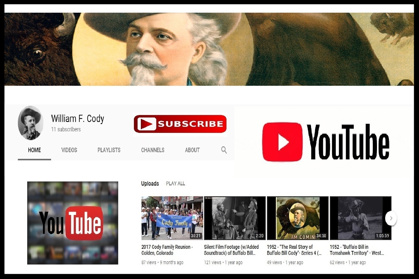 Buffalo Bill's YouTube Page