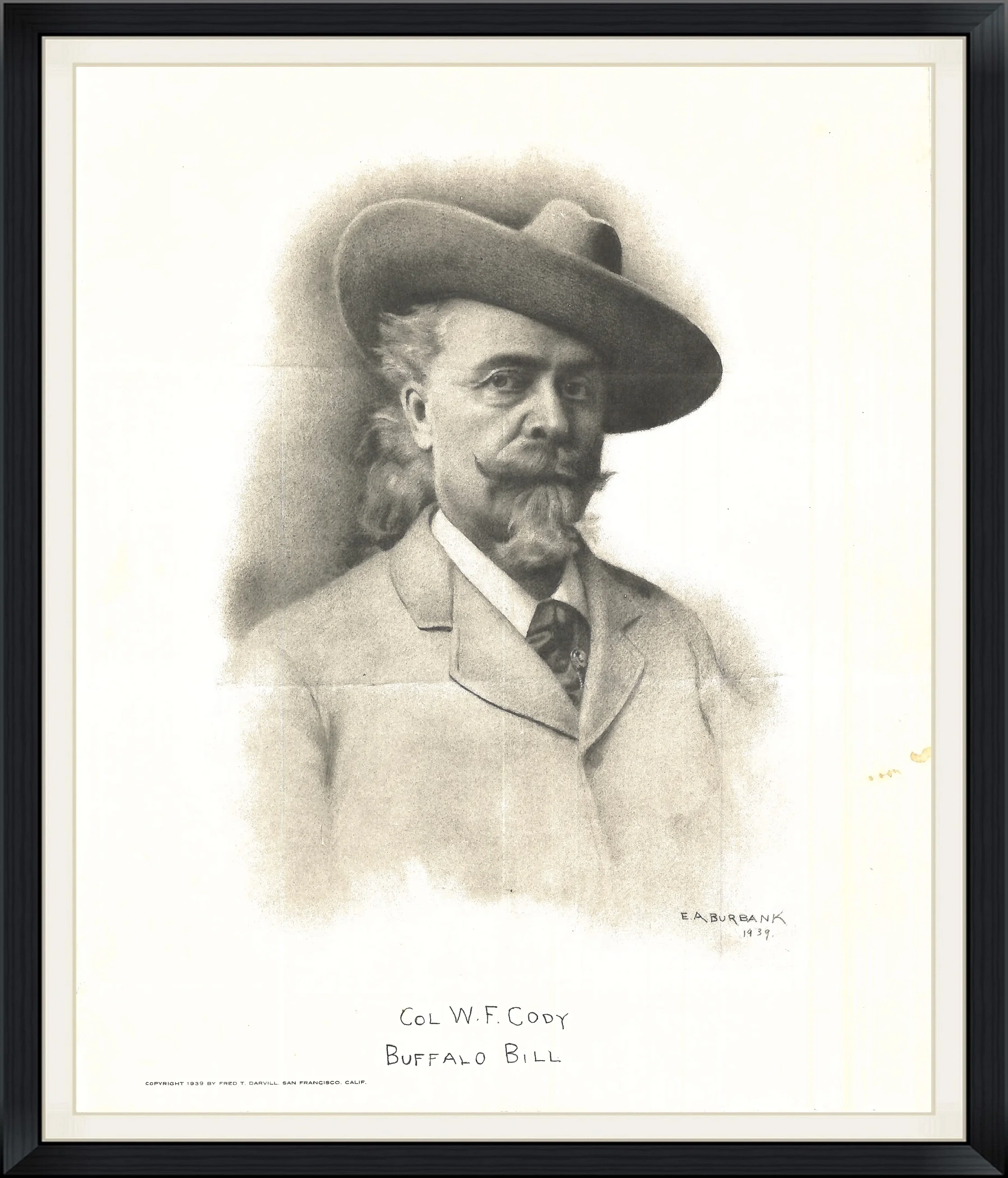 1939 - Col. W. F. Cody "Buffalo Bill" - by E. A. Burbank - Artwork - Print