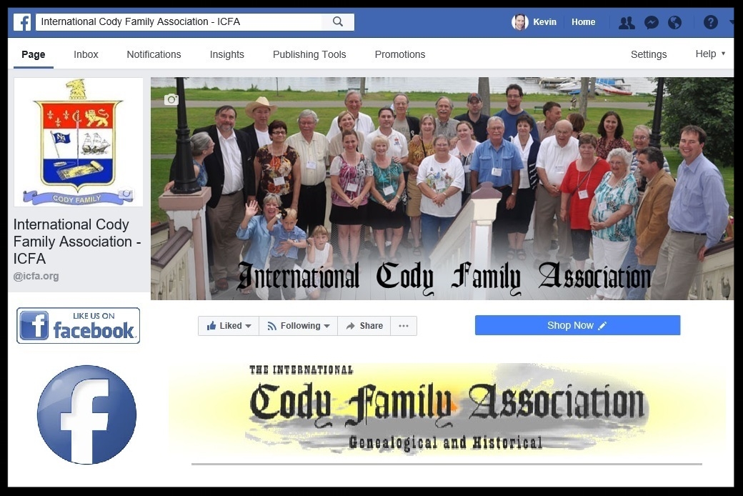 International Cody Family Association's Facebook Page