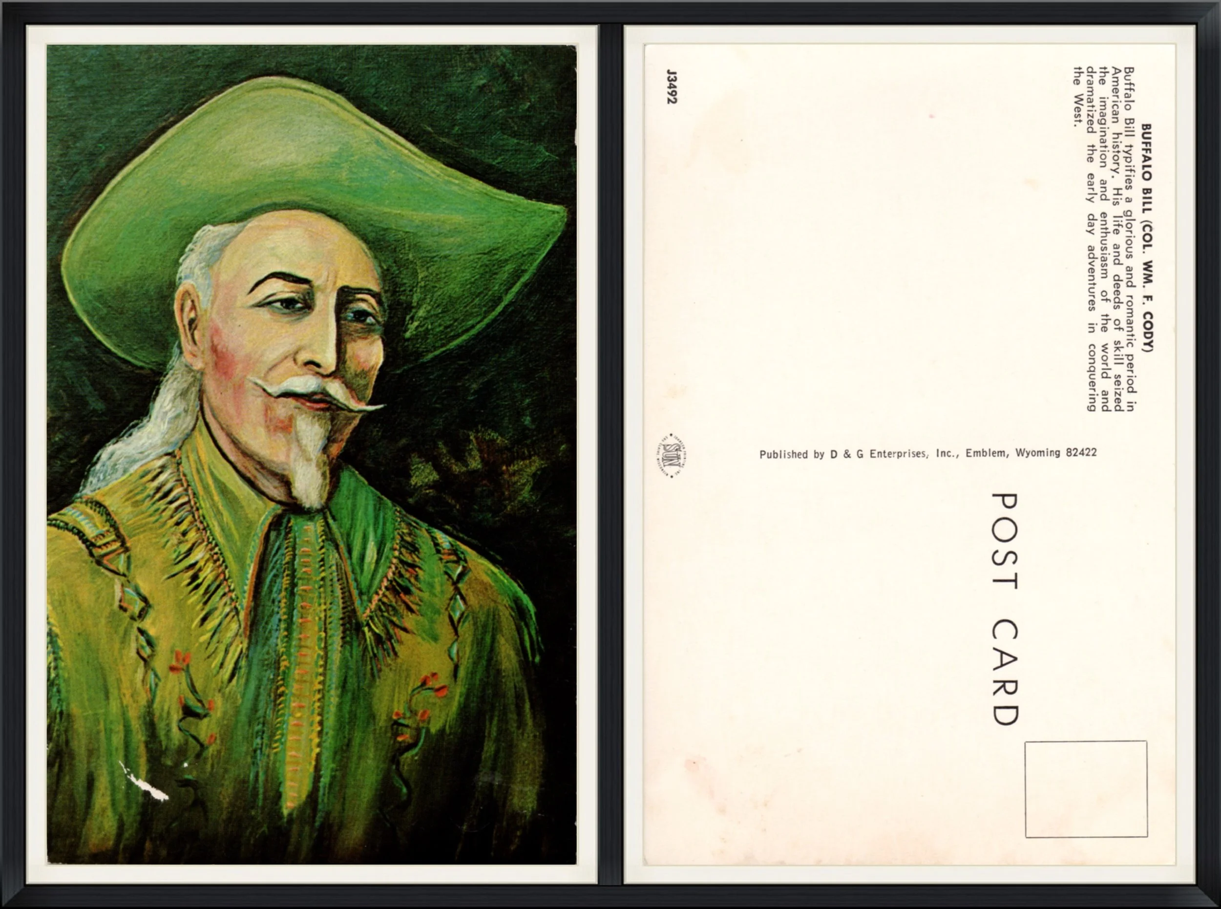 Buffalo Bill (Col. Wm. F. Cody) - J3492 - Painting - Printed Postcard